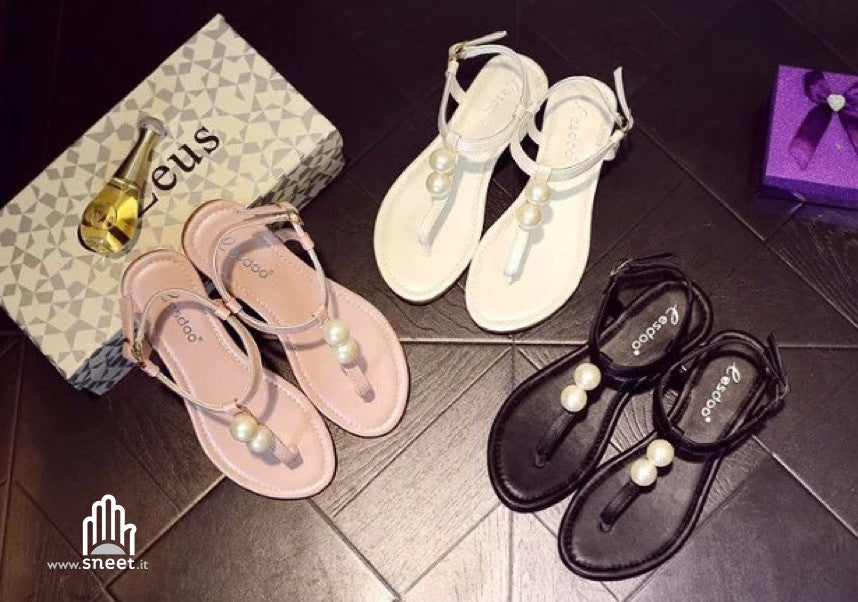 Infradito doppia perla