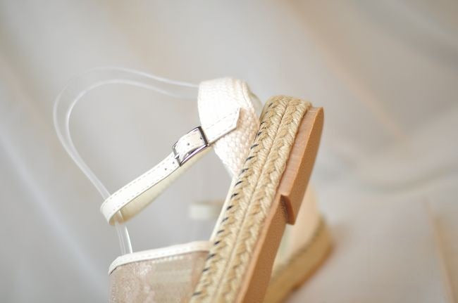 Espadrillas corda punta pizzo look estivo casual — Dream Shop