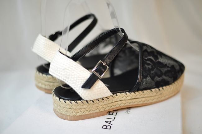 Espadrillas corda punta pizzo scarpe flat estive donna — Dream Shop