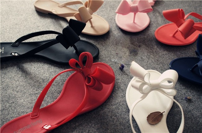Infradito fiocchetto vista laterale flat — Dream Shop