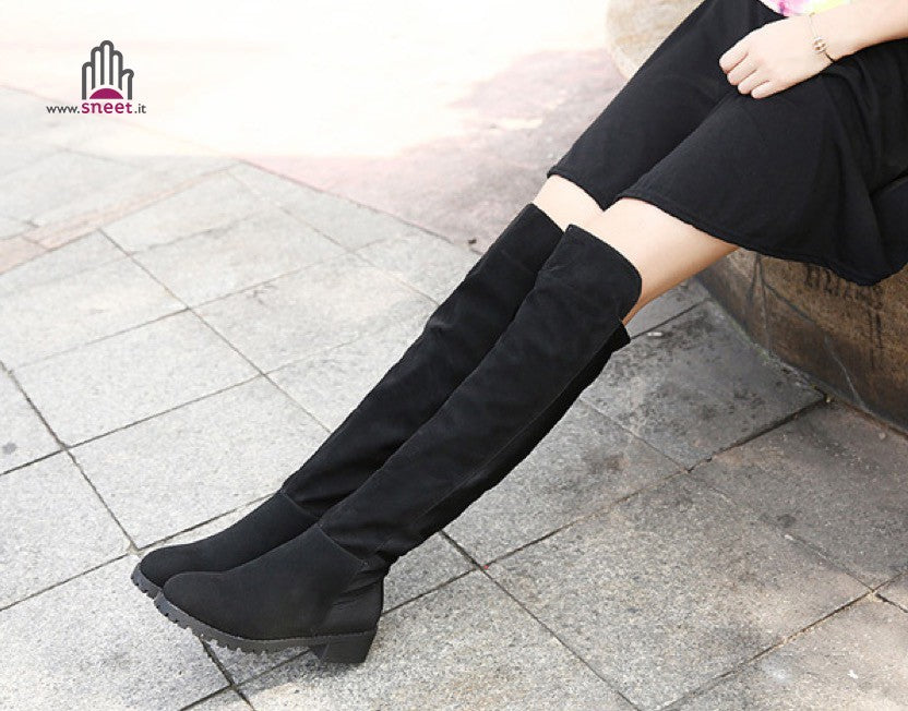 Stivale altissimo h 53 cm tacco 3.5 cm