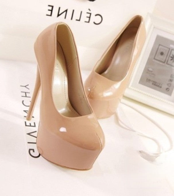Hight Heel Lucrezia colore rosa carne vernice | Dream Shop