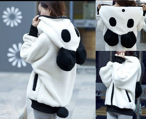 Felpa Orecchie Panda dettaglio zip e tasche — Dream Shop
