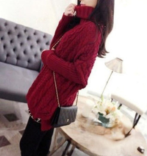 Maglione Graziel dolcevita oversize indossato — Dream Shop