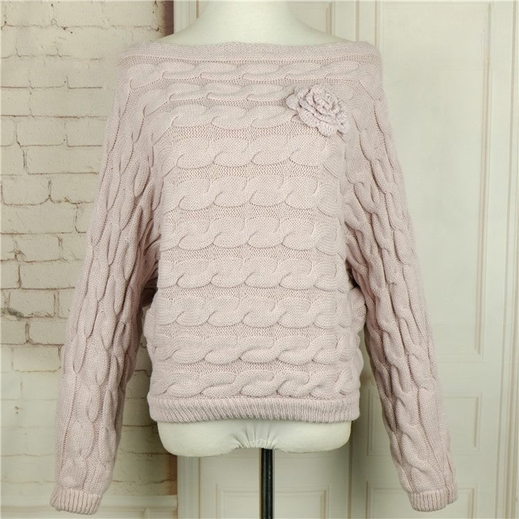 Maglioncino Roses versione rosa indossato — Dream Shop