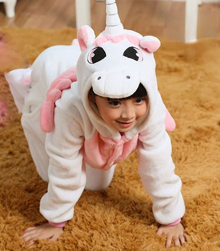 Unicorn pajama onesie with hood and unicorn horns — Dream Shop