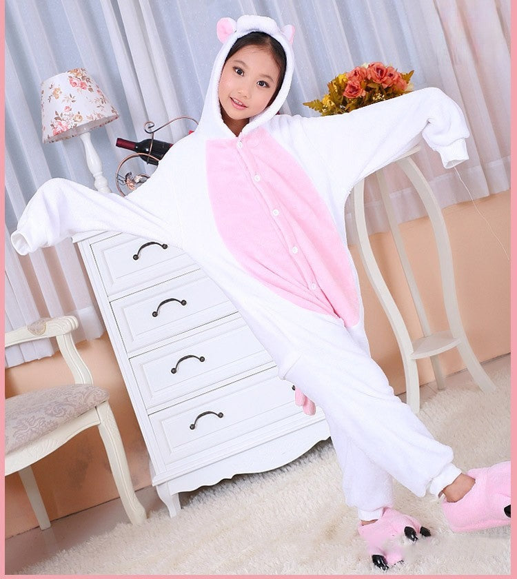 Unicorn pajama in pink front view for girls — Dream Shop