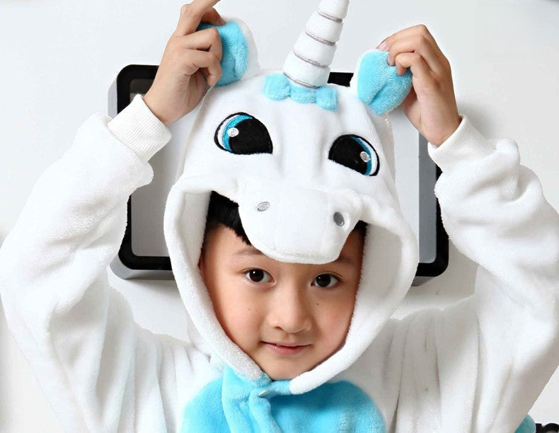 Pigiamino Unicorn tuta azzurra indossata bambino — Dream Shop