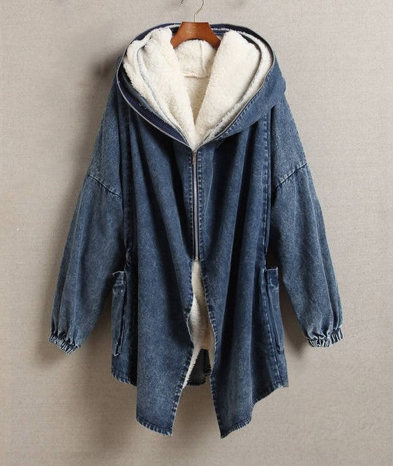 Giacca Denim Shyp interno in peluches — Dream Shop