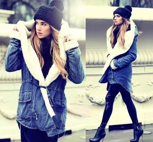 Giacca Denim Shyp dettaglio cappuccio — Dream Shop