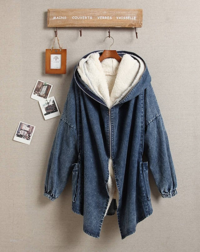 Giacca Denim Shyp vista laterale — Dream Shop