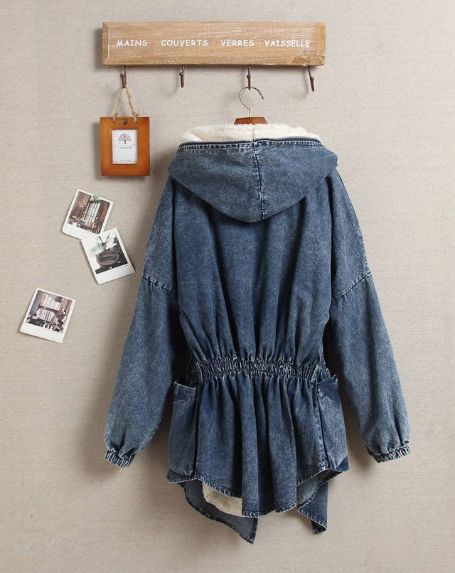 Giacca Denim Shyp vista completa indossata — Dream Shop