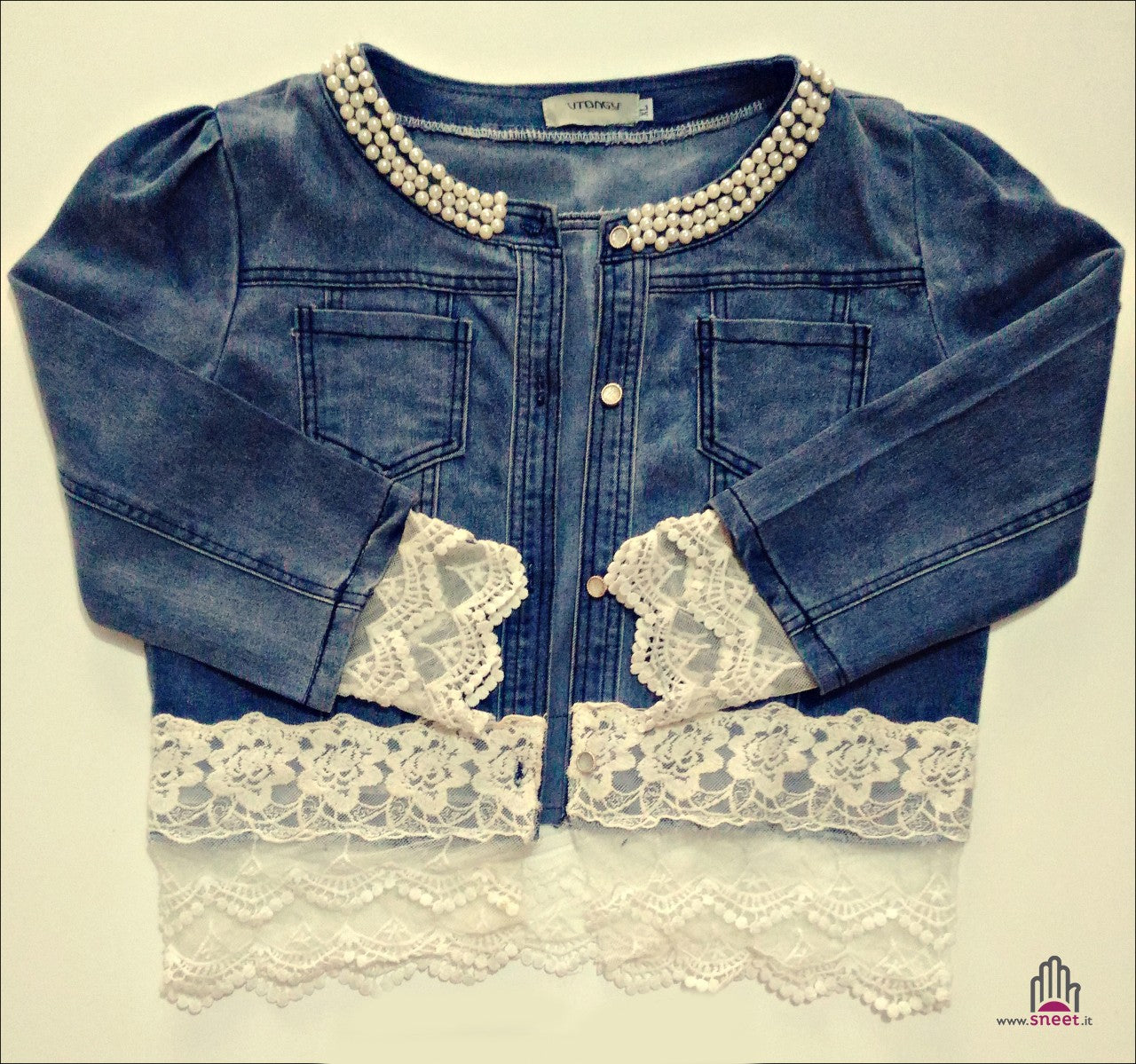 Giacca jeans pizzo Olhand