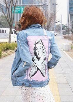 Giubbottino Jeans Marilyn vista frontale — Dream Shop