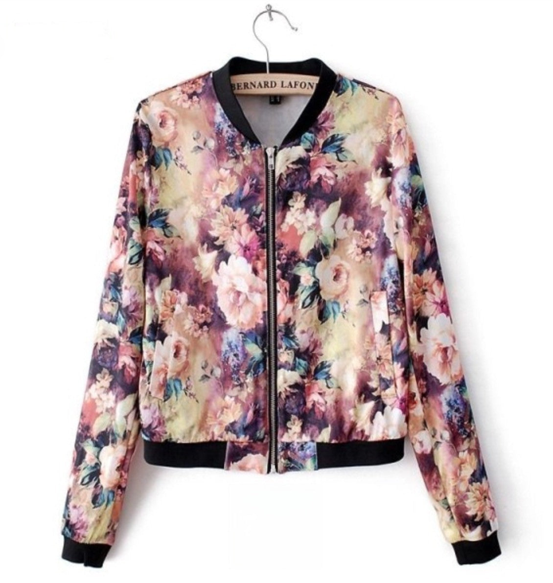 Giubbino Sirya zip stampa rose - Dream Shop