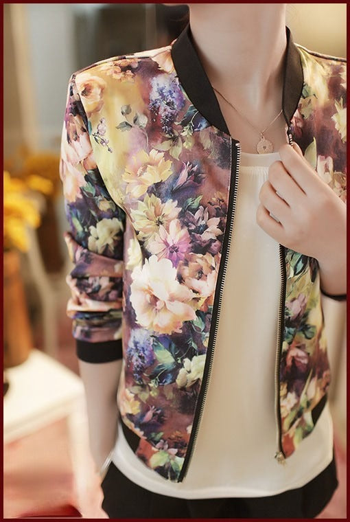 Giubbino Sirya vista laterale rose - Dream Shop