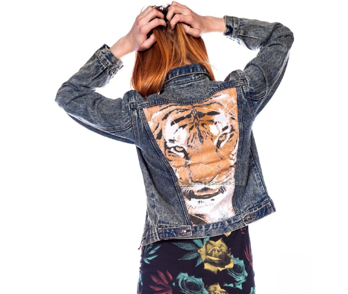 Giacca Jeans Tiger denim effetto vintage — Dream Shop