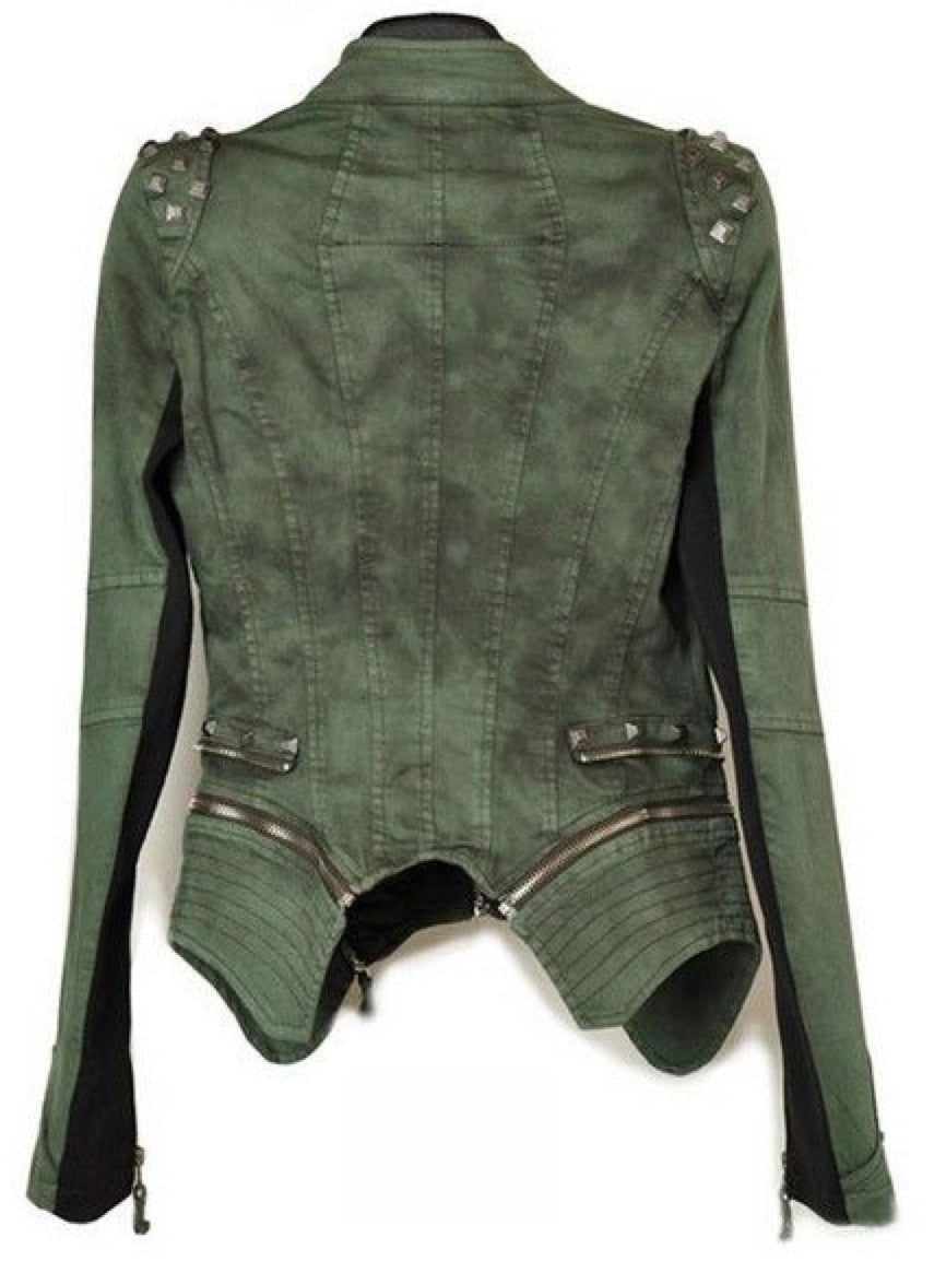 Giubbino Diana Green look rock completo — Dream Shop