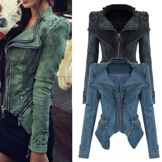 Giubbino in jeans Diana Green dettaglio | Dream Shop
