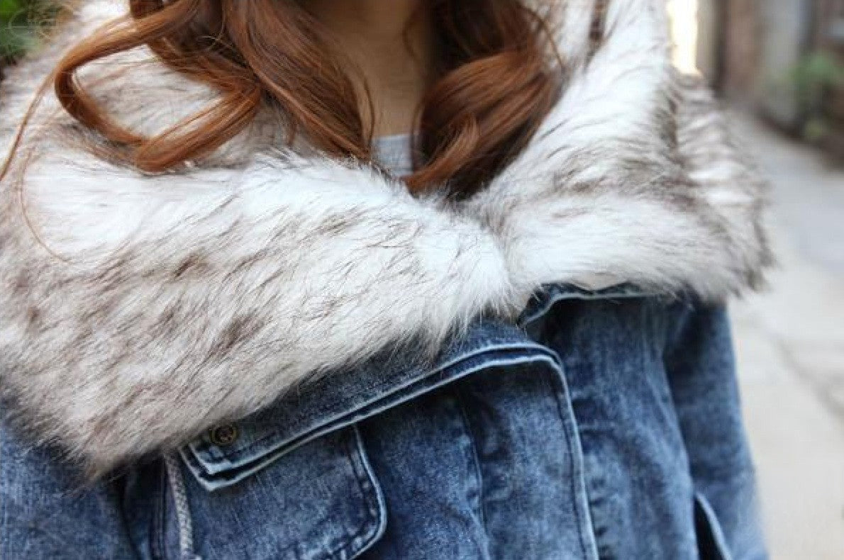 Giacca Denim Raja vista laterale — Dream Shop