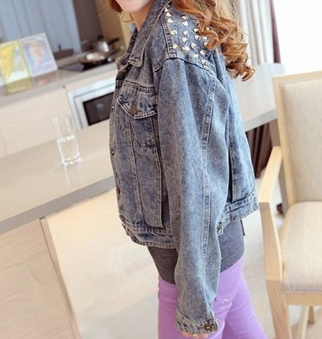 Giubbino in jeans Janis dettaglio tessuto denim — Dream Shop