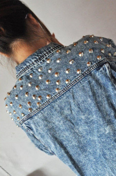 Giubbino in jeans Janis portato aperto — Dream Shop