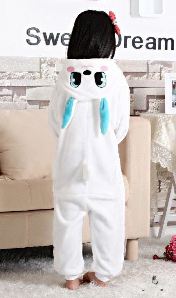 Pigiamino Coniglietto azzurro vista posteriore con codina - Dream Shop