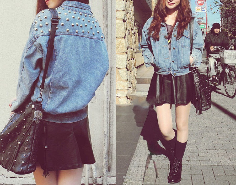 Giubbino in jeans Janis indossato di spalle — Dream Shop