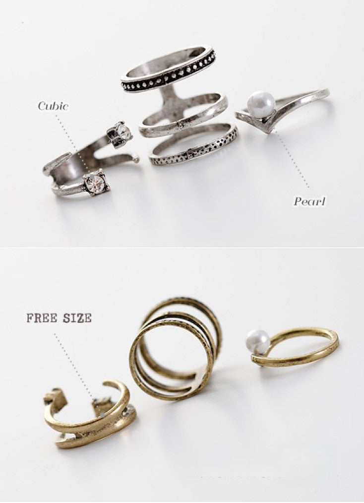 Set anelli Viki - versione oro | Dream Shop