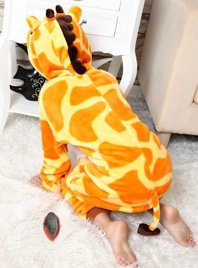 Pigiamino Giraffa vista frontale pancia bianca a contrasto - Dream Shop