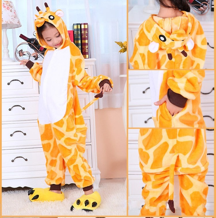 Pigiamino Giraffa dettaglio macchie gialle sul peluche - Dream Shop