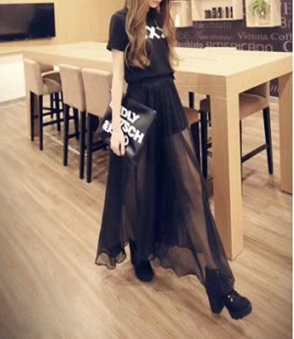 Maxigonna Debbie vista laterale — Dream Shop