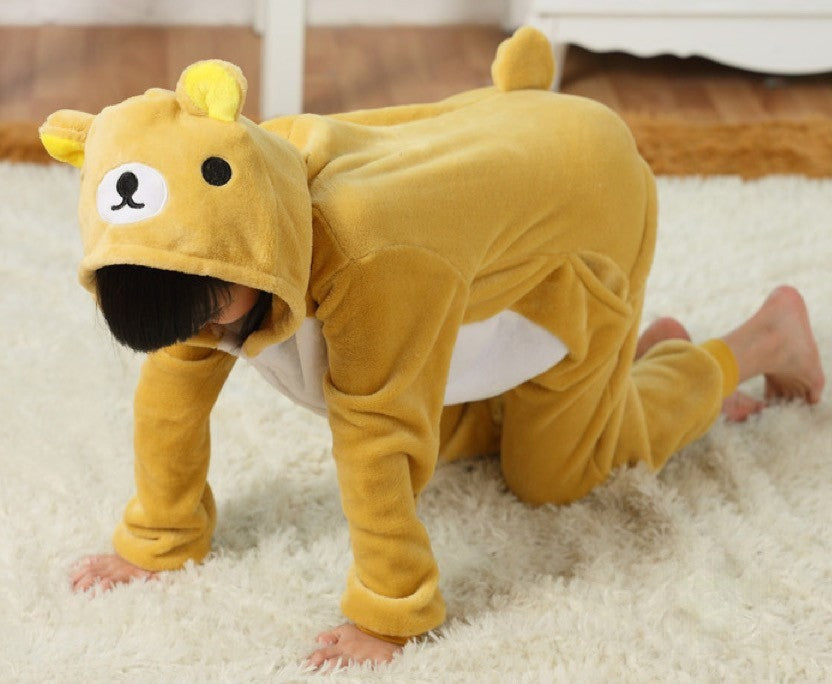 Pigiamino Orsetto tuta peluche con cappuccio orecchie tonde — Dream Shop