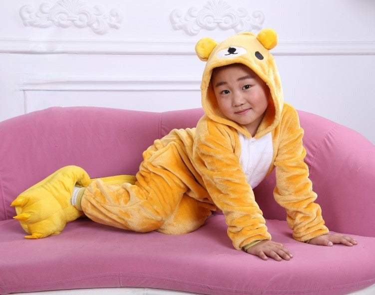 Pigiamino Orsetto bambino sorridente con tuta peluche — Dream Shop