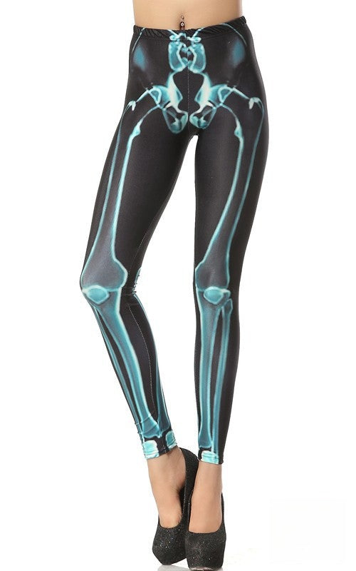 Leg bones Leggings stampa ossa sulle gambe