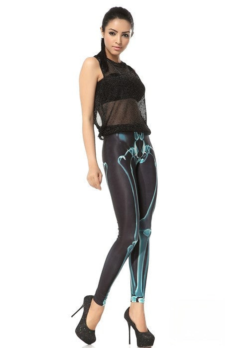 Leg bones Leggings dettaglio stampa ossa