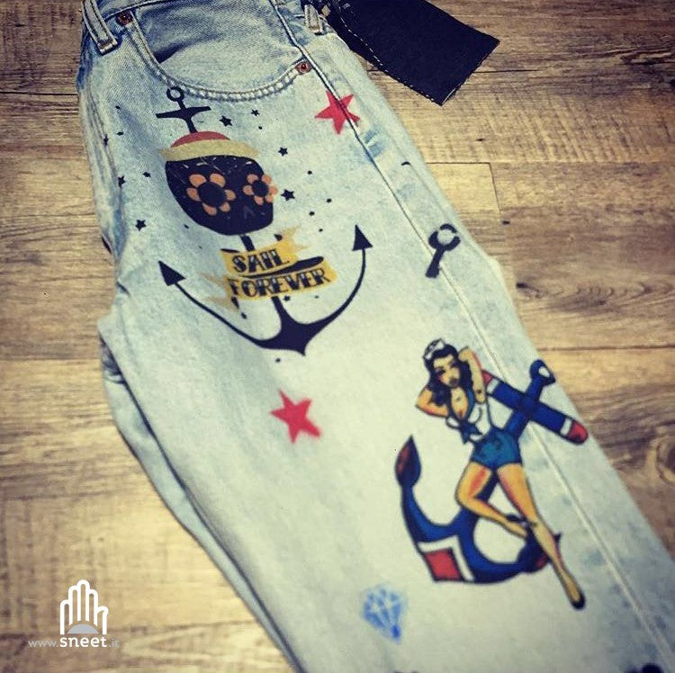 Levis 501 custom Anchor Pinup Old Style