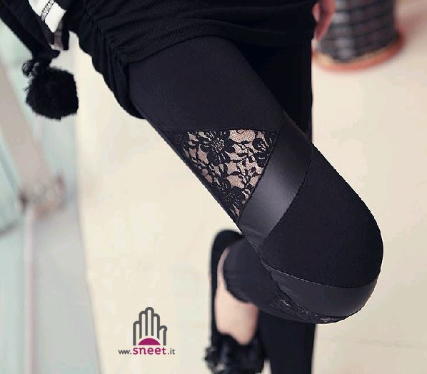 Leggings Pizzo Bande