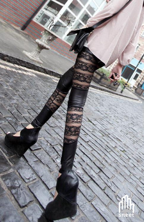 Leggings pizzo