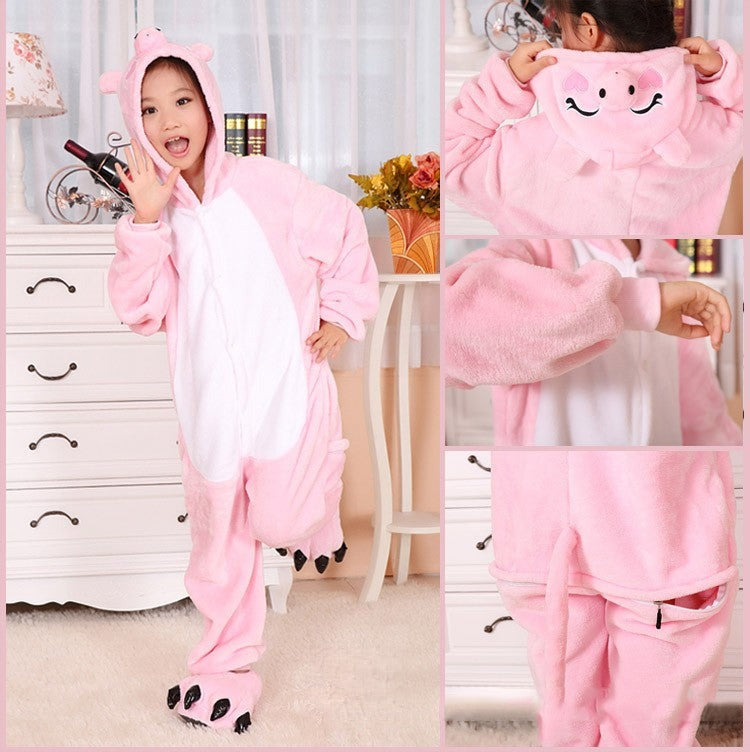 Piggy pajama front view child wearing — Dream Shop