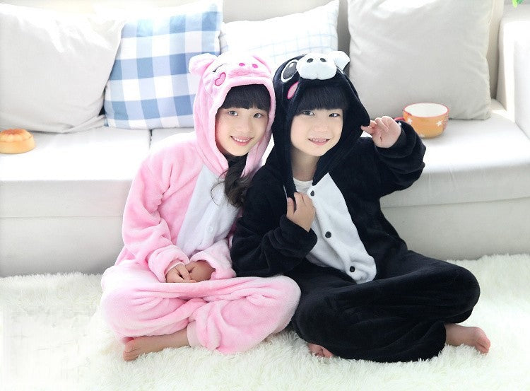 Piggy pajama detail front buttons and pockets — Dream Shop