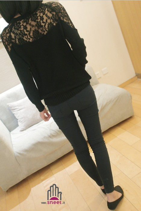 Maglioncino in pizzo Lalla