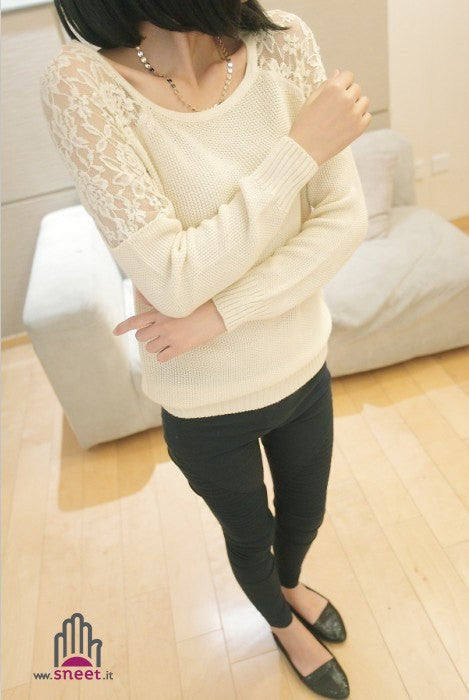 Maglioncino in pizzo Lalla