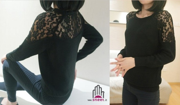 Maglioncino in pizzo Lalla