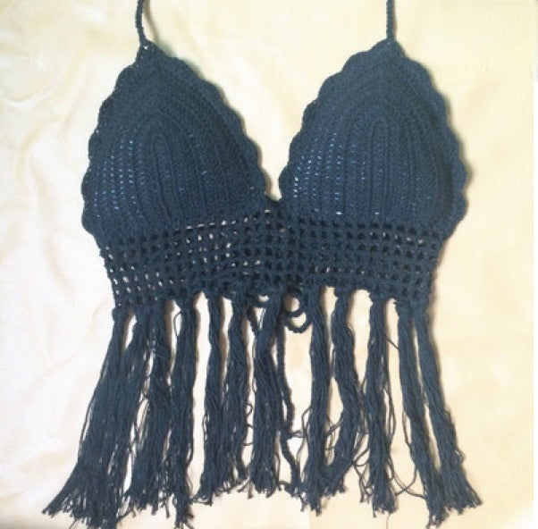 Klina crop top vista laterale boho — Dream Shop