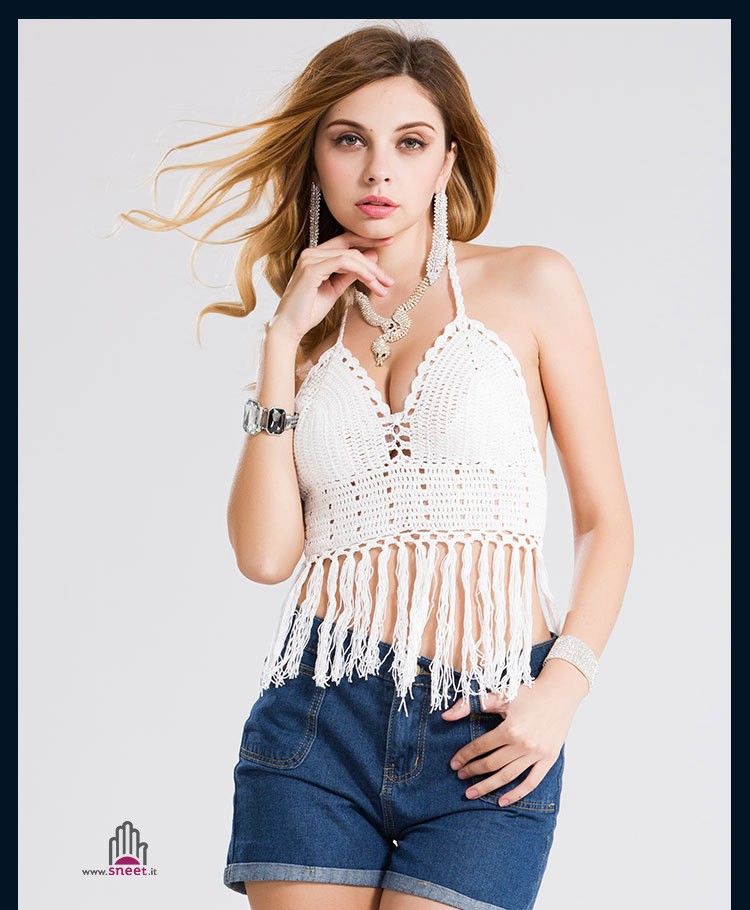 Junka Uncinetto Crop Top