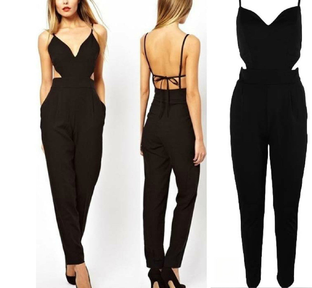 Jumpsuit Royal su modella vista frontale — Dream Shop
