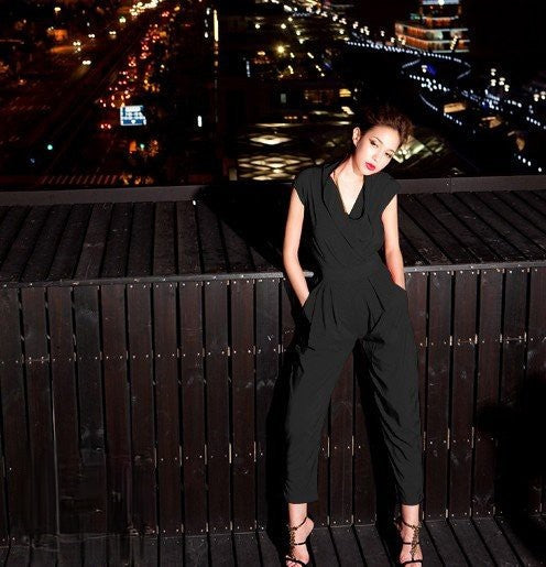 Jumpsuit Roma scollo a V dettaglio — Dream Shop