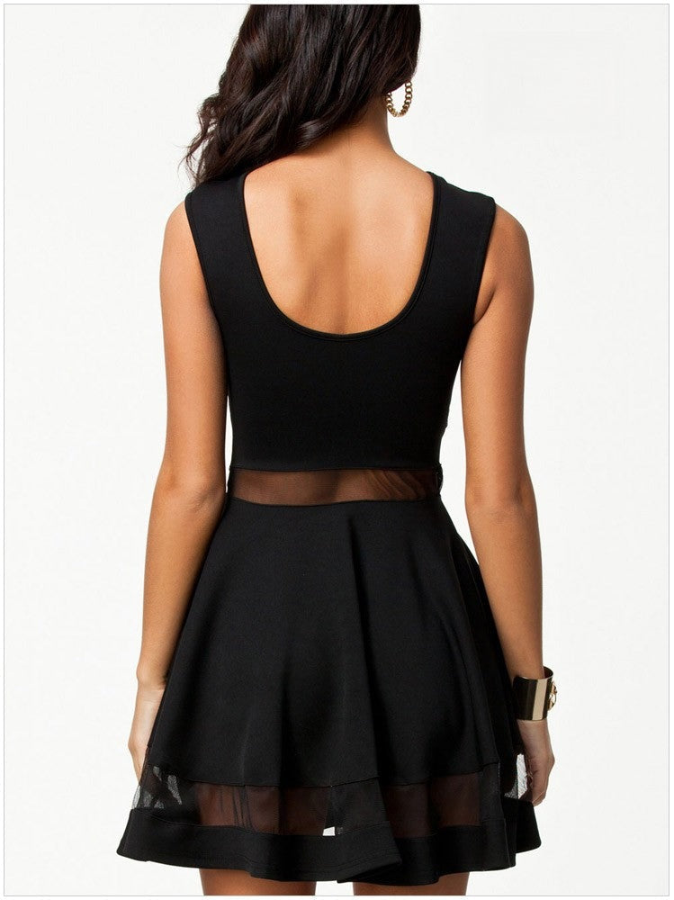Denage Dress — dettaglio trasparenze strategiche aderenti | Dream Shop