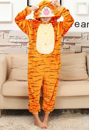 Tiger Pajamas detail of orange and black striped pattern — Dream Shop